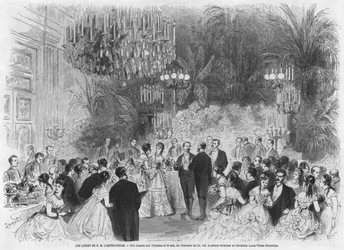 De maandagen van keizerin Eugenie (1826-1920) in de Tuilerieën, festival ter ere van Edward (1841-1910) Prins van Wales en Louis Victor (1833-96) Aartshertog van Oostenrijk, 1867